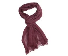 Moteriškas 100% lino šalikas „Klasikinis bordo“, bordo / slyvų