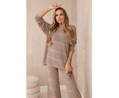 Moteriškas ażuurinis komplektas Rayon, kapučino spalvos