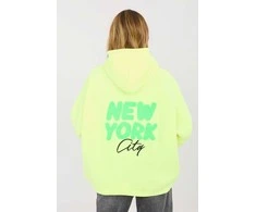 Moteriškas džemperis su gobtuvu ir užrašu New York City“