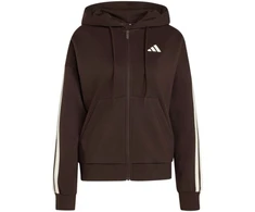 Moteriškas džemperis su gobtuvu ir užtrauktuku adidas, rudas