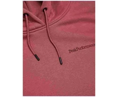 Moteriškas džemperis su gobtuvu Peak Performance Original Small Logo Zip, raudonas
