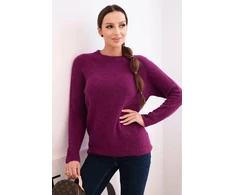 Moteriškas megztinis iš baby alpaka, tamsiai violetinis
