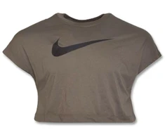 Moteriškas Nike Swoosh Sportinis Crop Top'as - AR3064-266