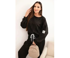 Moteriškas oversize komplektas juodos spalvos