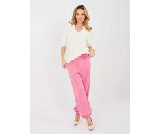 Moteriškas oversize megztinis ecru spalvos