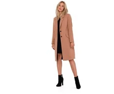 Moteriškas paltas MOE758 Camel - Moe