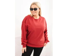 Moteriškas Plus Size džemperis, raudonos spalvos