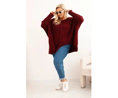 Moteriškas Plus Size megztinis, fuksijos spalvos