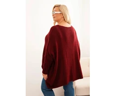 Moteriškas Plus Size megztinis, fuksijos spalvos