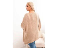 Moteriškas Plus Size megztinis, kapučino spalvos