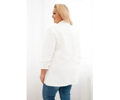 Moteriškas Plus Size švarkas, ekru spalvos