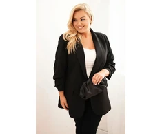 Moteriškas Plus Size švarkas juodos spalvos