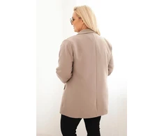 Moteriškas Plus Size švarkas, kapučino spalvos