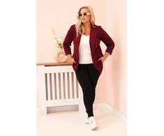 Moteriškas Plus Size švarkas, plum spalvos