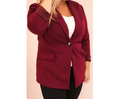 Moteriškas Plus Size švarkas, plum spalvos