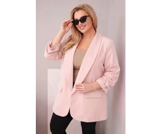 Moteriškas Plus Size švarkas, pudrinės rožinės spalvos