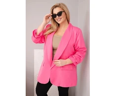 Moteriškas Plus Size švarkas, rožinės spalvos