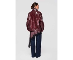 Moteriškas švarkas oversize bordo spalvos LARICA