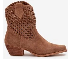 Moteriški auliniai batai su kulniuku Ferissa camel spalvos