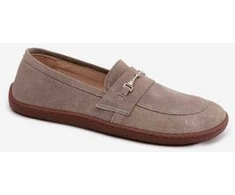 Moteriški barefoot mokasinai iš zomšos, cappuccino