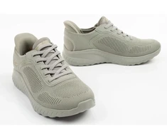Moteriški įsispiriami bateliai Skechers Bobs Squad Slip-Ins, alyvuogių