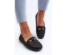 Moteriški juodi nėriniai Loafers“ Rasirna