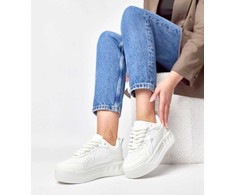 Moteriški kedai ant platformos balti Alessandra