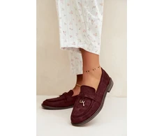 Moteriški mokasinai bordo spalvos