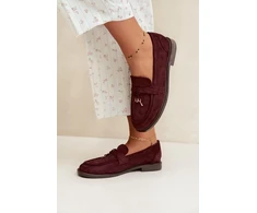 Moteriški mokasinai bordo spalvos
