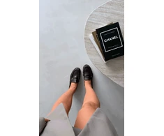 Moteriški mokasinai su klostėmis, bordo spalvos