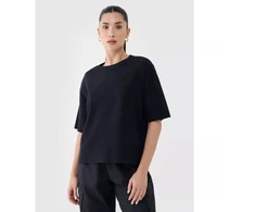 Moteriški paprasto kirpimo marškinėliai "waffle knit" 4F 4FRSS25TTSHF2651-20S