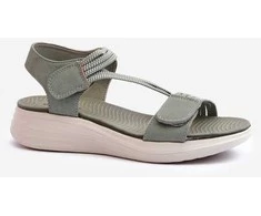 Moteriški patogūs žali Velcro sandalai Eladora