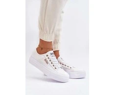 Moteriški platforminiai kedai balti Lee Cooper