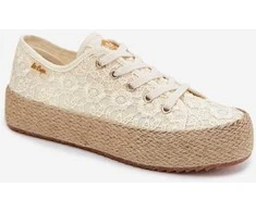 Moteriški platforminiai kedai-espadrilės Lee Cooper, smėlio spalvos