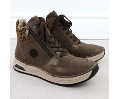 Moteriški rudų leopardo rašto aulinukai Rieker 44565-25
