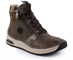 Moteriški rudų leopardo rašto aulinukai Rieker 44565-25