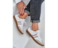 Moteriški smėlio spalvos odiniai sportiniai bateliai Zazoo N1068