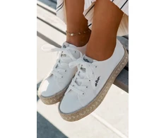 Moteriški sportbačiai su pynimu Lee Cooper, balti