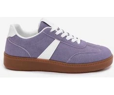 Moteriški sportiniai bateliai iš zomšos imitacijos Calira, violetiniai