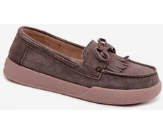 Moteriški zomšiniai mokasinai su platforma Step in style
