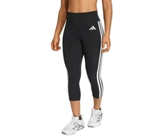 Moteriškos „adidas“ 3/4 ilgio „Optime Essentials“ sportinės tamprės su 3 juostelėmis, juodos spalvos, KE6062