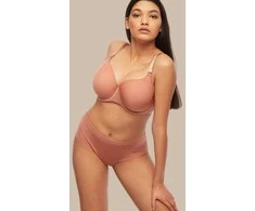 Moteriškos aukšto liemens kelnaitės Kinga Comfort P-861/2, tamsiai rožinės