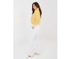 Moteriškos baltos platėjančios džinsinės kelnės