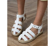 Moteriškos baltos uždaros espadrilės Kleona