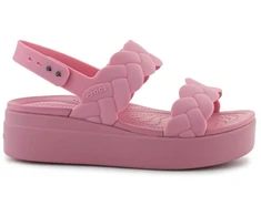 Moteriškos basutės ant platformos Crocs Brooklyn Woven, rožinės