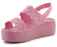Moteriškos basutės ant platformos Crocs Brooklyn Woven, rožinės