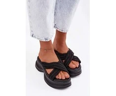 Moteriškos basutės iš audinio 5 cm platforma Step in style