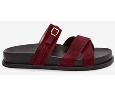 Moteriškos basutės su dirželiais ir auksine sagtimi Selorina