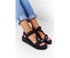 Moteriškos basutės su lipukais juodos spalvos