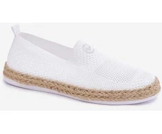Moteriškos espadrilės baltos, lengvos su pintu padu Vinceza